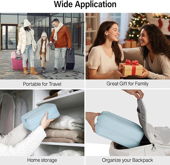 Packing Cubes for Travel, Hanke 7 Set Packing Cubes with Double Zipper,Compression Travel Bags Expandable Design,Durable Packing Organizers for Suitcase Backpack and Carry-On