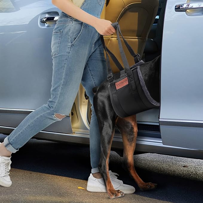 S-ETOVUS Dog Sling for Large Dogs Hind Leg Support, Magic Tape Dog Lift Harness, Soft Dog Support Harness for Back Legs, Hip Support Harness to Help Senior, Injured, Disabled and After ACL Surgery