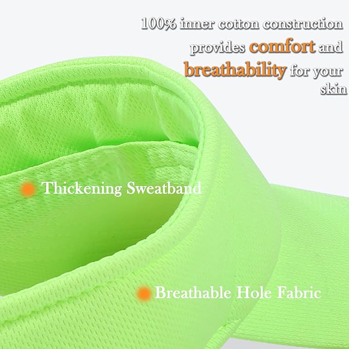 Sun Visor Hat Adjustable Velcro Outdoor Sports Cap for Men Women Adults