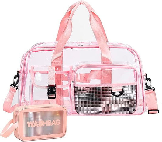 Small Gym Bag for Women, Travel Duffle Bag Carry On Weekender Bag with Shoe Compartment
