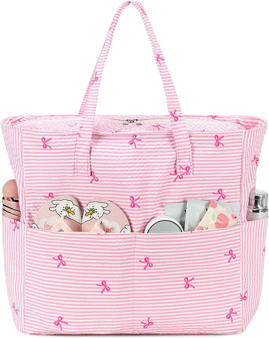 Beach Pool Bags Tote for Women Ladies Large Gym Tote Carry On Bag With Wet Compartment for Weekender Travel Waterproof