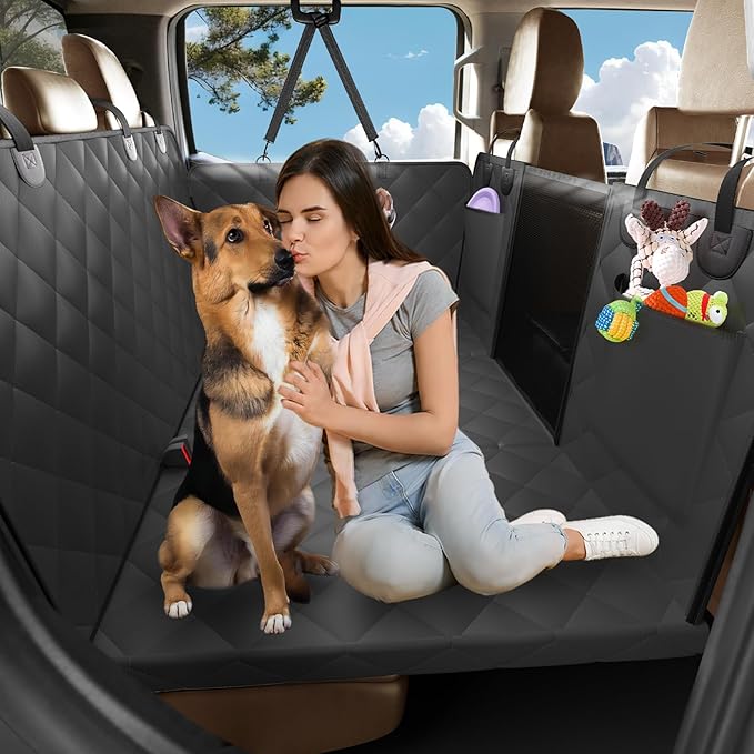XL Truck Back Seat Extender for Dogs, 59x29 Dog Seat Cover Back Seat Hard Bottom, Dog Hammock for Truck Full Size, Pet Seat Covers for Crew Cab F150, RAM1500, Sierra, Tundra, Silverado, Titan