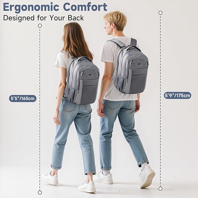 Multipocket TSA Travel Laptop Backpack for Men & Women, Anti-Theft Work Business Backpack with USB Charging Port, Airline Approved Personal Item Bag,Water-Resistant Computer Bag Fits 16 Inch Notebook