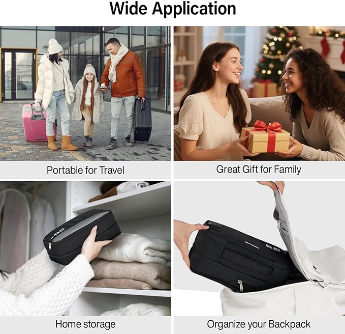 Packing Cubes for Travel, Hanke 7 Set Packing Cubes with Double Zipper,Compression Travel Bags Expandable Design,Durable Packing Organizers for Suitcase Backpack and Carry-On