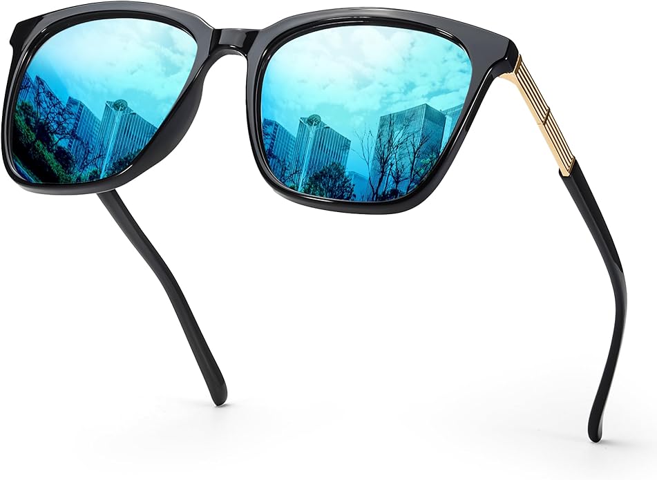 SIPHEW Oversized Square Sunglasses for Women|Lightweight Fashion Sunglasses 100% UV400 Protection|Trendy Mirrored Shade