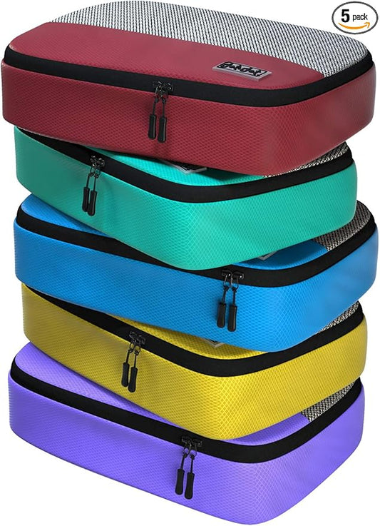 Medium Packing Cubes for Suitcases - 5 Pcs set of Packing Cubes for Travel Carry on Suitcase Organizer Bags - Travel Cubes Organizer Bags for Luggage