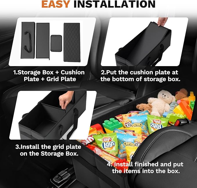 Shademax Car Seat Organizer for Subaru Ascent 2019-2025 2026 Accessories, Ascent Backseat Organizer Car Console Organizer for Kids Toys, Baby Supplies, Dog Toys, Travel Storage Box