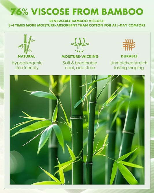 Bamboo Viscose Compression Socks for Women Men 2 Pairs 15-20mmHg Knee High Compression Socks Travel Nurse