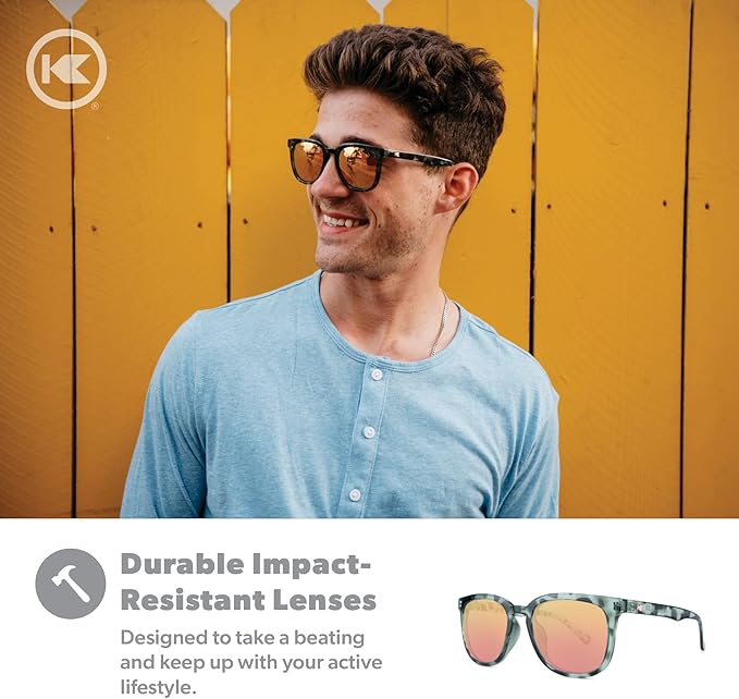 Knockaround Paso Robles Polarized Sunglasses for Women & Men - Impact Resistant Lenses & Full UV400 Protection