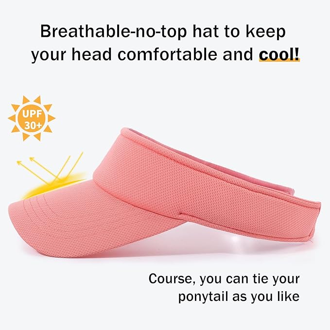 Sun Visor Hat Adjustable Velcro Outdoor Sports Cap for Men Women Adults