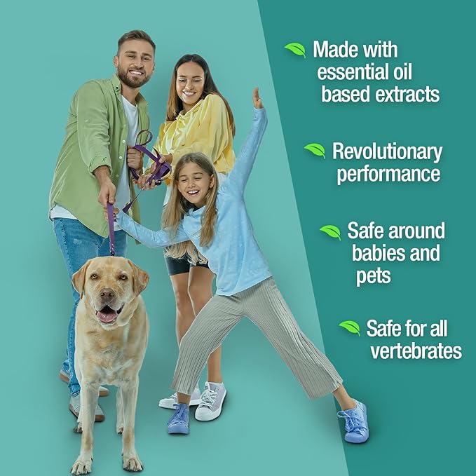 Triple Action Mosquito Spray 32 oz Indoors & Outdoors, Mosquito Control for Patio and Yard, Mosquito Repellent for Home, Plant Extract Based, Non-Toxic, Child & Pet Safe