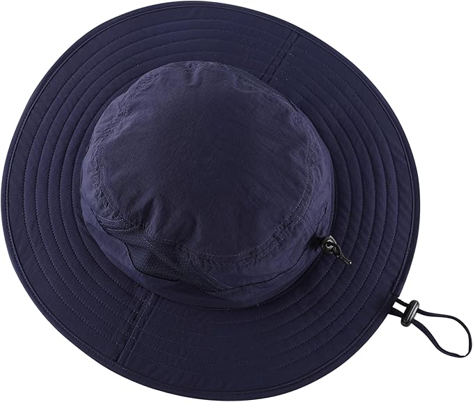 Connectyle Outdoor UPF50+ Men's Sun Hat Foldable Wide Brim Bucket Hat for Fishing Hiking Gardening Breathable Safari Hat