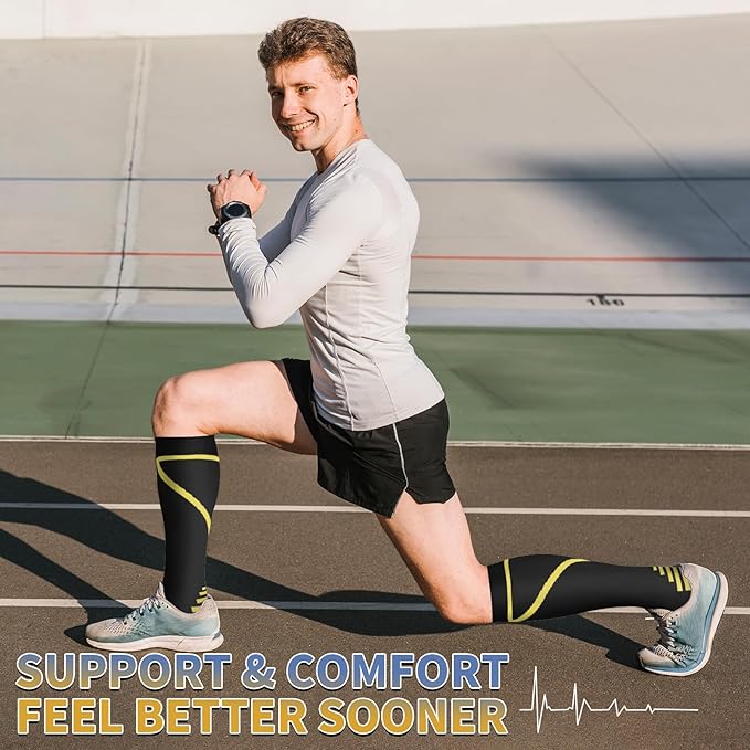 Graduated Copper Compression Socks for Men & Women Circulation 8 Pairs 15-20mmHg - Best for Running Athletic Cycling