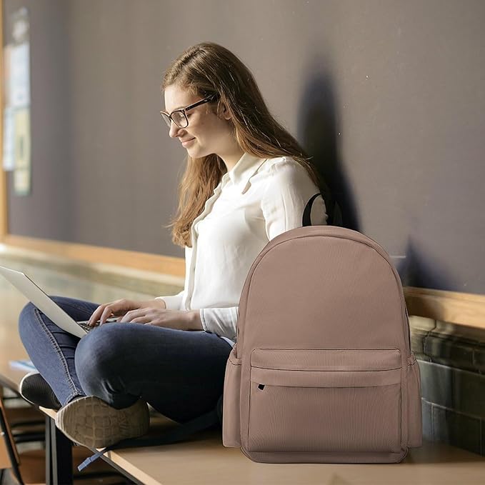 Mocha Mousse Backpack Adult Travel Daybag for Women Men College Backpack for Vacation Hiking Camping Bag