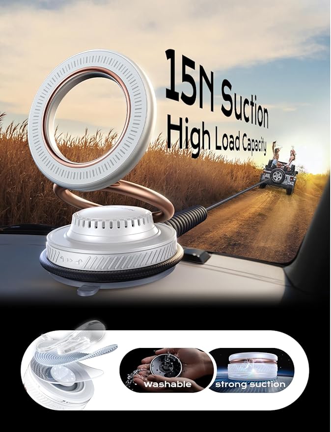 MAGIC JOHN Car Phone Holder for Magsafe [2-in-1 Fragrance Diffuser & Magnetic Phone Holder] 360° Adjustable Car Phone Mount, Phone Holders for Your Car for iPhone 17 Pro Max 16 15 14 13 12 Air Plus
