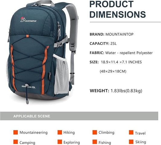 MOUNTAINTOP 25L/40L Hiking Backpack,Lightweight Travel Backpack for Men Women Outdoor Backpacking, Camping
