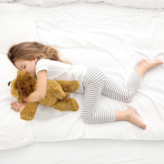 16" | 2 Pounds Yellow Lion Weighted Stuffed Animals,Sensory Comfort Plush Throw Pillow Toy,Kawaii Plushies Hugging Toy Gifts for Kids & Adults (Lion, 16 inch 2 Pounds)