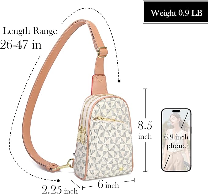 INICAT RFID Blocking Sling Bag Anti Theft Crossbody Bags Women Valentine's Day Gifts Travel Purses Vegan Leather