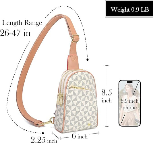 INICAT RFID Blocking Sling Bag Anti Theft Crossbody Bags Women Valentine's Day Gifts Travel Purses Vegan Leather