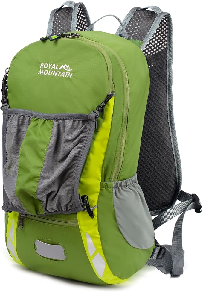 Bike Backpack With Rain-Cover, Mountain Biking Backpacks, Lightweight Packable Daypack Waterproof For Travel, Small Backpack For Bicycle Riding,Hiking,Camping (Army Green)