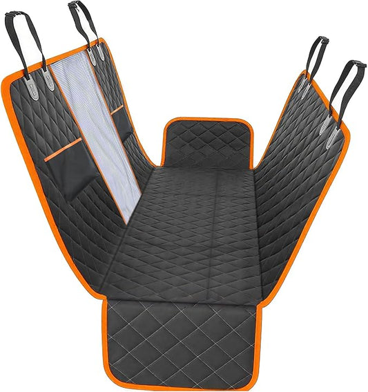 Dog Car Seat Cover for Back Seat, Sturdy Backseat Extender for Dogs,New Scratch Resistant, Anti Slip Portable Dog Hammock,Suitable for Cars and SUVs,Car Travel Pet Bed,Hard Bottom (L)