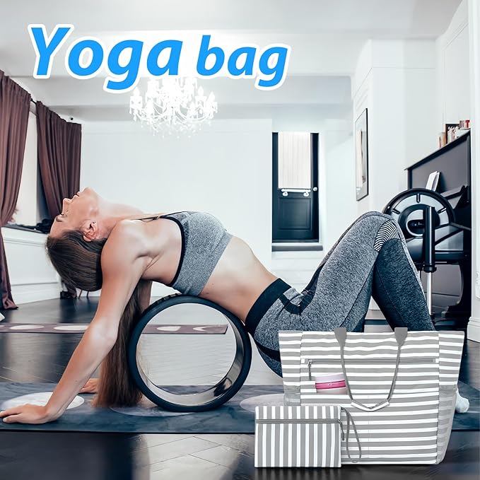 Waterproof Foldable Tote Bag for Travel – Large Carry-On with Zipper Pocket for Beach, Gym, Airplane & Weekend Trips
