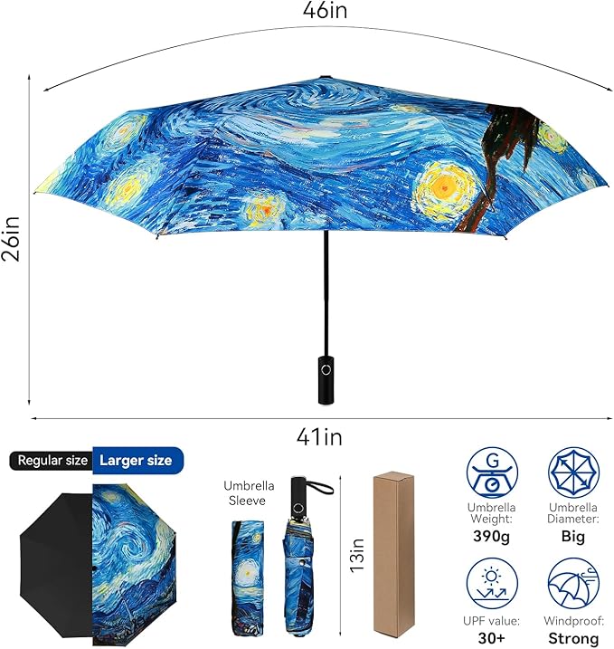 Umbrella, Pretty Umbrellas for Women and men, Ladies Umbrellas for Rain, Automatic Folding Umbrellas Open Close