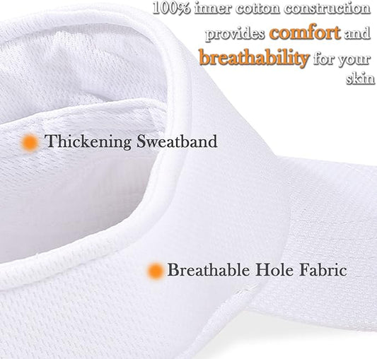 Sun Visor Hat Adjustable Velcro Outdoor Sports Cap for Men Women Adults