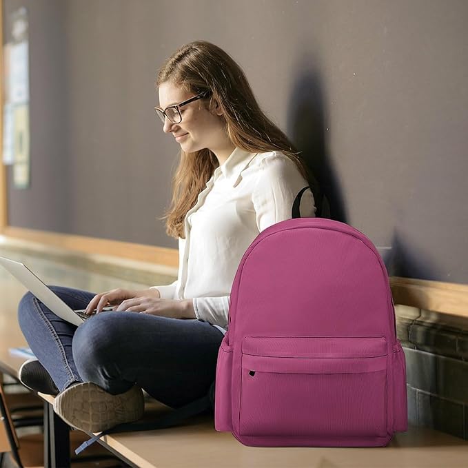 Viva Magenta Backpack Adult Travel Daybag for Women Men College Backpack for Vacation Hiking Camping Bag