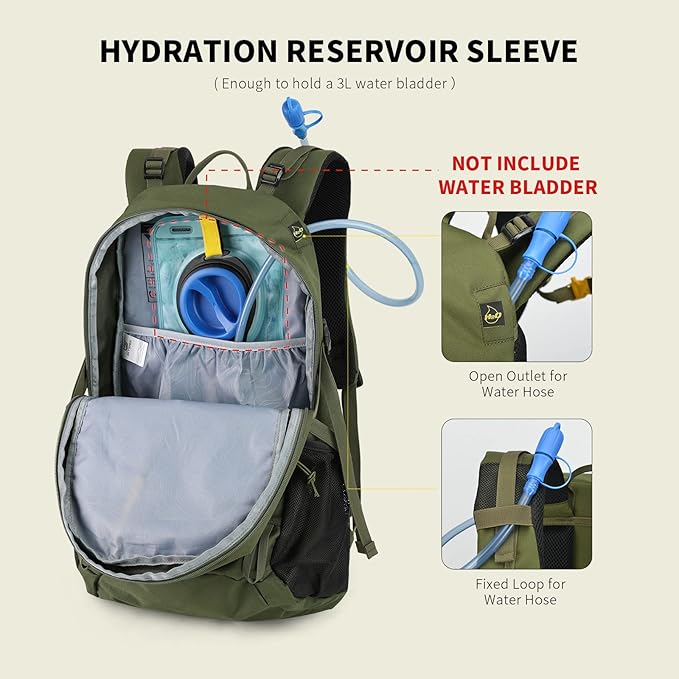 SKYSPER Hiking Backpack for Men Women, 35L Travel Backpack Waterproof Camping Backpack Outdoor Lightweight Daypack