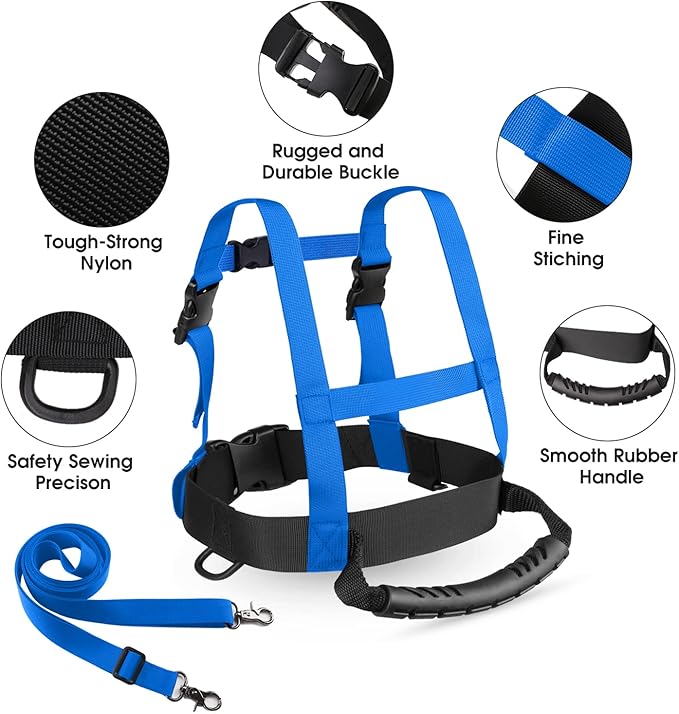 Odoland Kids Ski Snowboard Training Harness Toddler Skiing Harness with Removable Leash Speed Control Teaching for Beginners