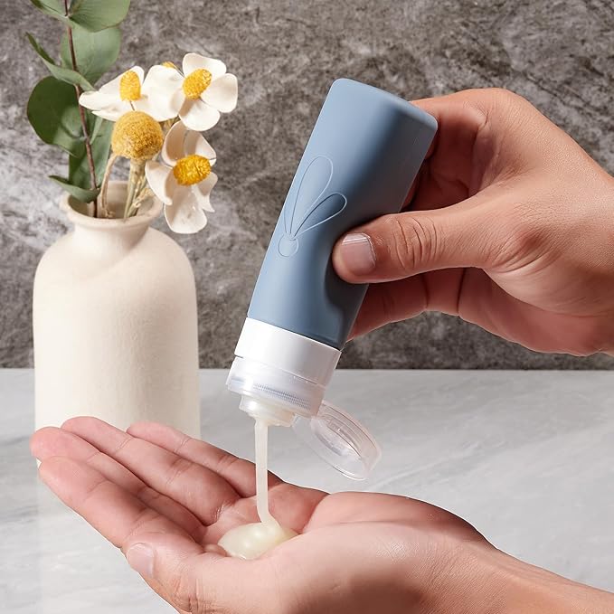 INSFIT 17pack Travel Bottles for Toiletries, TSA Approved Squeezable Silicone Liquid Containers for Shampoo Conditioner Lotion & Body Wash Vacation Travel Essentials with Labels