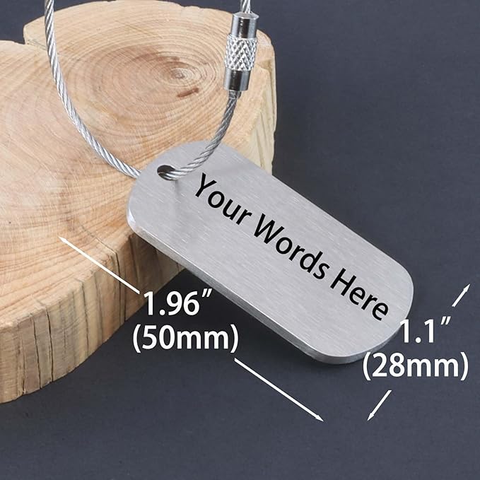 Sturdy and Durable Personalized Luggage Tags for Suitcases,Cruise Essentials Travel Tags for Luggage,Travel Bag Labels,Heavy-Duty Stainless Steel Silver Vertical Suitcases Tags