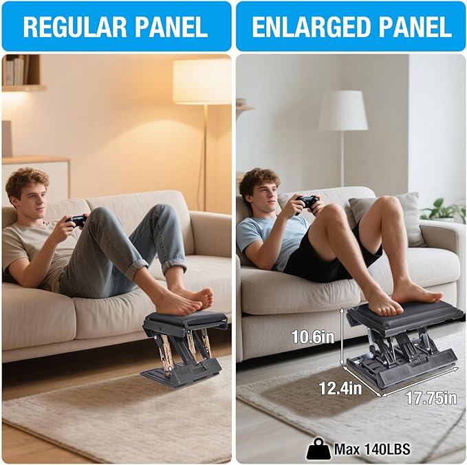 Scalebeard Foot Rest for Under Desk at Work,Height Adjustable Infinite Angle Ergonomic Foldable Footrest for Office, Gaming,Computer, Removable Pad Desk Foot Stool with Massage Beads,for All Seasons