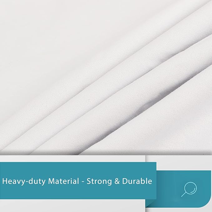 LOLOMLO Extra Large Canvas Laundry Bags with Handles & Drawstring Closure, Heavy Duty Tears Resistant Clothes Storage Travel Bags,25.5"x34",White