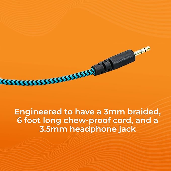 Gumdrop DropTech B1 On-Ear Headphones for Kids (10 Pack/Bulk) w/ 3.5 mm Chew Proof Cord for K-12, Students & Classroom School Supplies (Drop Tested, Comfortable, Lightweight, Rugged, Easy Cleaning)