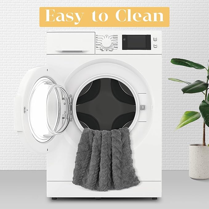 MACEVIA Fluffy Fleece Dog Blankets, Warm Soft Fuzzy Pets Blanket for Puppy, Small, Medium, Large Dogs and Cats, Plush Pet Throws for Bed, Couch, Sofa, Travel (24x29 Inch,Charcoal Gray)