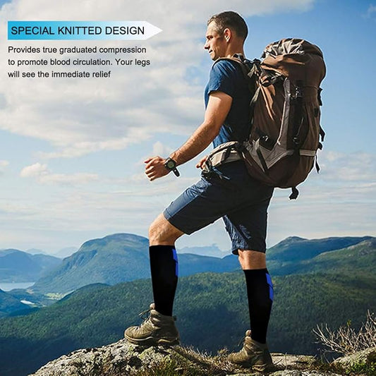 Graduated Copper Compression Socks for Men & Women Circulation 8 Pairs 15-20mmHg - Best for Running Athletic Cycling