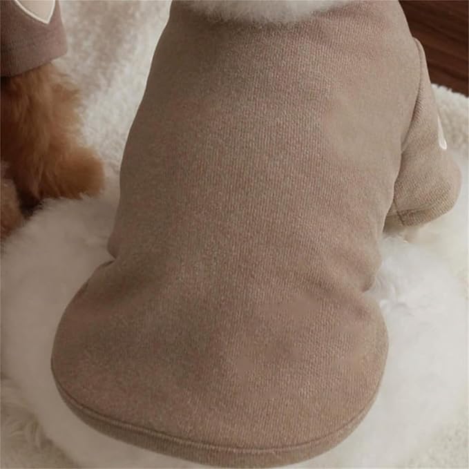 Dog Heart Heart Sweatshirt for Small to Large Dogs Soft Solid Color Apparel Thick Coats Embroidered Pajamas Puppy Hoodie