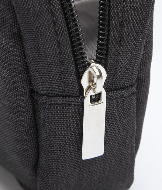 2 Pieces Small Zippered Pouch, Portable Electronics Soft Organizer, Little Toiletry Carry Bag Mini Cosmetic Makeup Bag, Coin Purse Wallet, Travel Accessories Make up Case for Purse,Storage Black