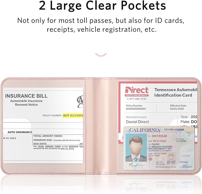 CoBak Car Registration and Insurance Holder - Vehicle Glove Box Car Organizer, Auto Truck Comparment Accessories Case for Essential Document, Driver License, Cards