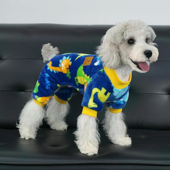 XPUDAC Dog Pajamas Fleece Dog Sweaters for Small Medium Dogs Girl Boy Soft Warm Winter Pet Clothes for Doggie Winter Christmas(Small)