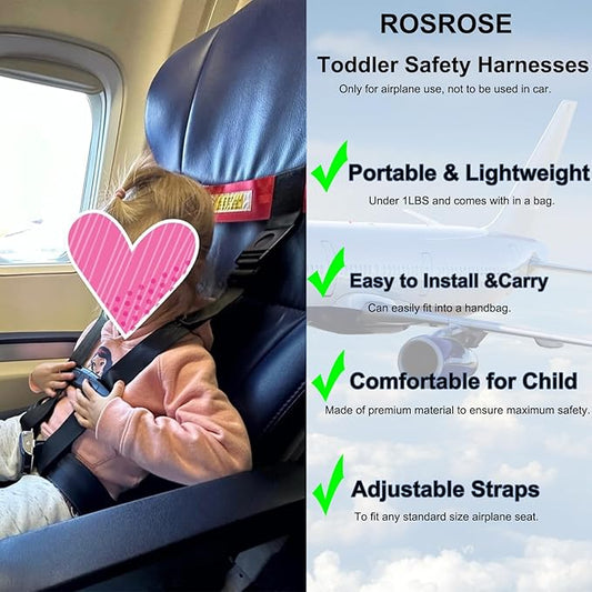 Child Airplane Safety Travel Harness, Airplane Travel Accessories for Kid Toddler, Child Aviation Flight Seat Device, Travel Restraint Harness Keep Your Child Safe (Not Suitable for Vehicles)