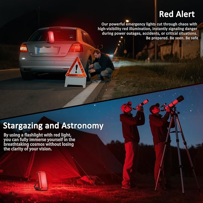 Camping Lantern LED Rechargeable - up to 120+ Hours, 10000mAh Portable Camping Lights with Redlight &12 Light Modes, LCD Display, Dimmable, Waterproof, Camping Lanterns for Power Outages, Hurricane