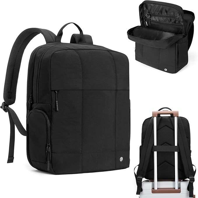 CLUCI Lightweight Travel Backpack Carry on Flight Approved, Puffy Gym Backpack with Shoe Compartment, Personal Item Travel Bag, 15.6 inch Laptop Backpack for Weekender Business