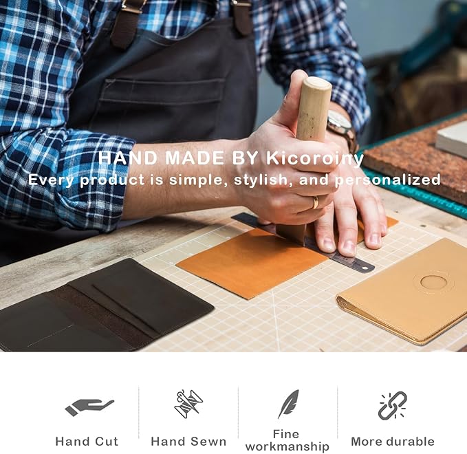 Passport Holder for Men and Women Travel, Real Leather Passport Wallet, Handmade Passport Cover Case with Airtag Slot, Travel Must Haves Essentials Accessories Birthday Gifts(Crazy Horse,Brown)