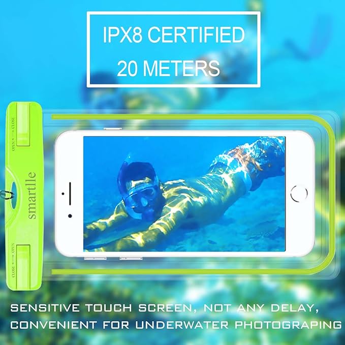 Waterproof Phone Pouch, Universal Waterproof Phone Case, Dry Bag Outdoor Beach Bag for iPhone 15 14 13 12 11 Pro Max XR SE XS 8 7 6S Plus, Galaxy Other Phones Up to 6.9''-4 Pack