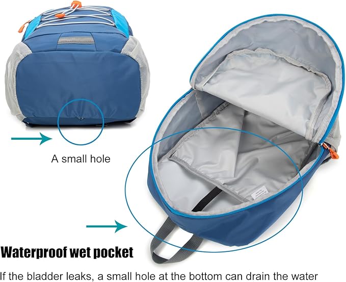 IVYGREEN Little Kids Hiking Backpack for Boys or Girls, Small Daypack for Camping or Travel (Blue, Medium)