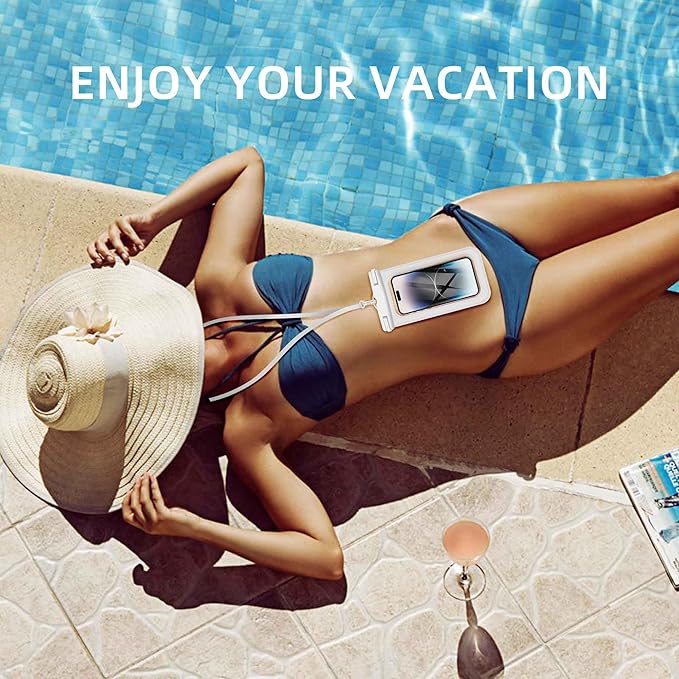 Waterproof Phone Pouch[2Pack], Universal Waterproof Dry Bag case up to 7.2" Beach Bag for Travel,Kayaking,Swimming, Boating, Surfing,Cruise Ship Essentials