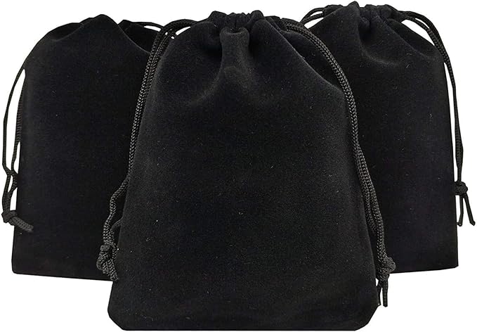 Large Shoe Bags for Travel Storage, Black Flocking Fabric Organizer for Luggage Suitcase and Shoe Rack, Portable Dust Proof Drawstring Essentials for Men Women GYM Packing